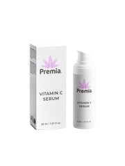 Premia Vitamin C Serum packaging on a white background