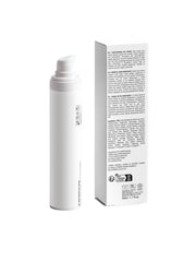 White cylindrical container with a matching box on a light gray background