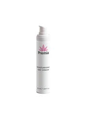 White moisturizing cream bottle with 'Premia' branding on a white background